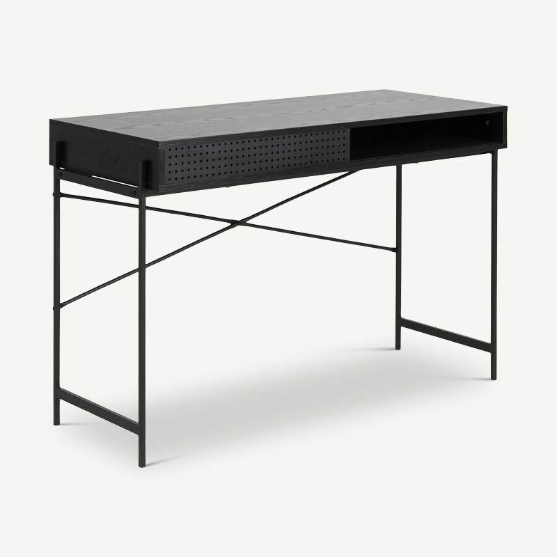 Home Office Desks |  Lyla Desk, Black & Steel frame Desks Black