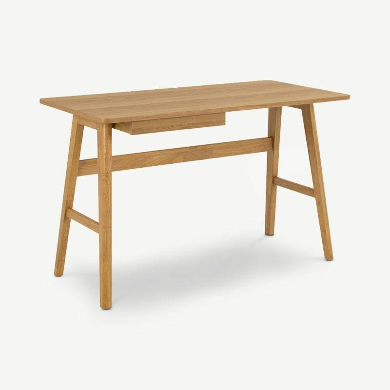 Home Office Desks |  Sasha Office Desk, Oak Wood Home Office Desks