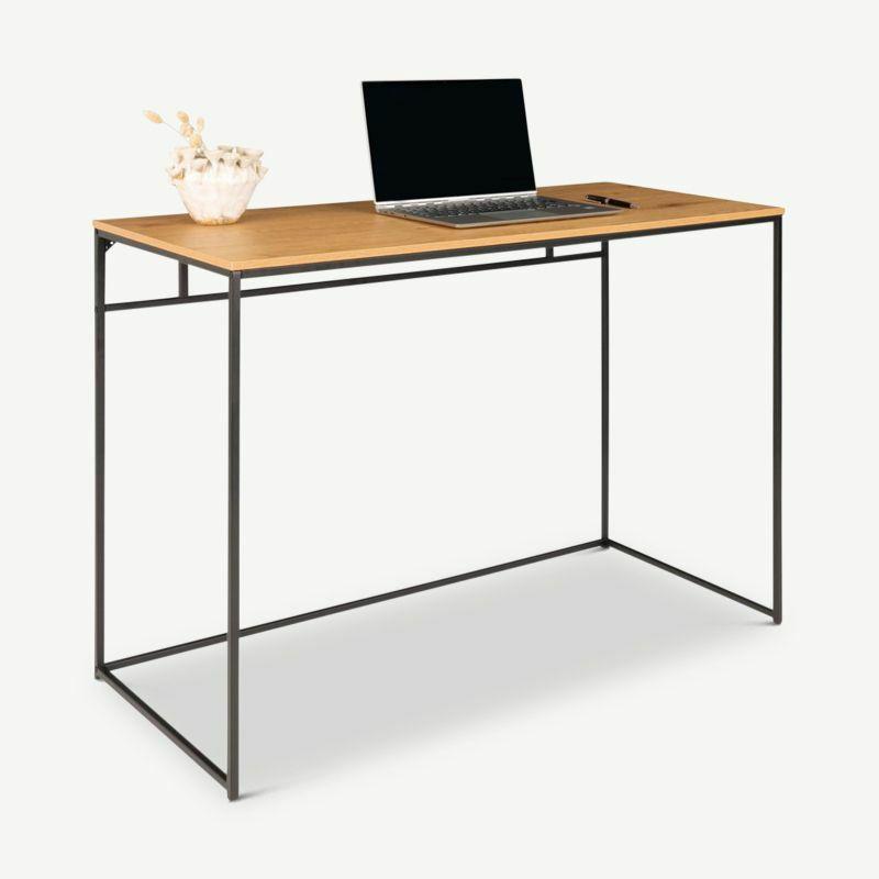 Home Office Desks |  Vice Desk, Black Frame & Wooden top Desks Home Office Desks