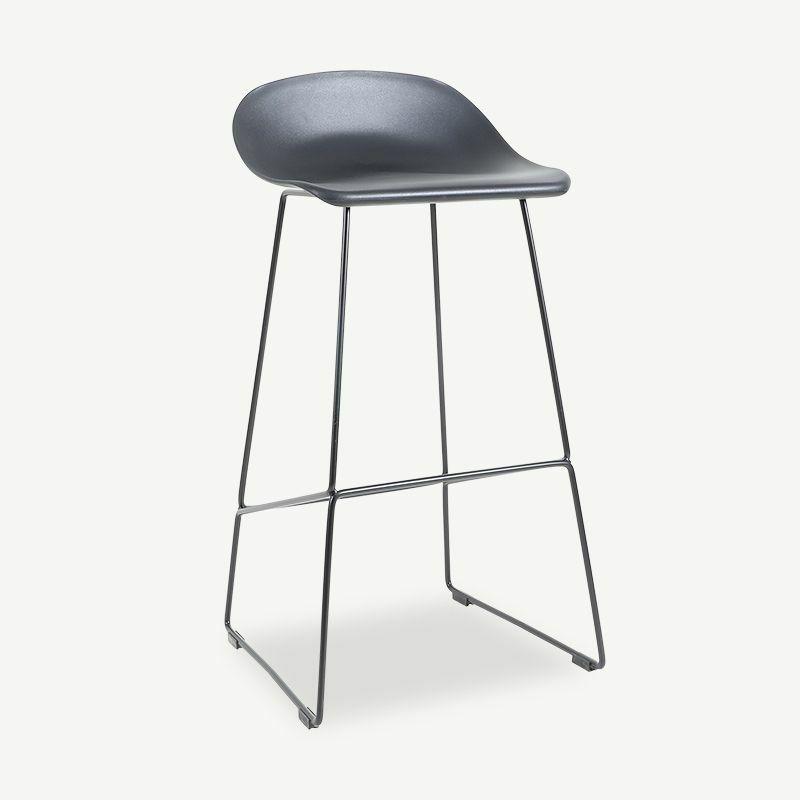 Kitchen Stools |  Aksel Bar Stool, Black & Steel Bar Stools Bar Stools