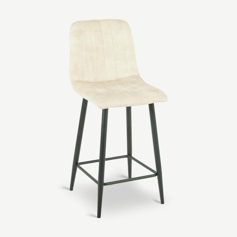 Kitchen Stools |  Hyrne Bar Stool, Taupe Velvet Bar Stools Bar Stools