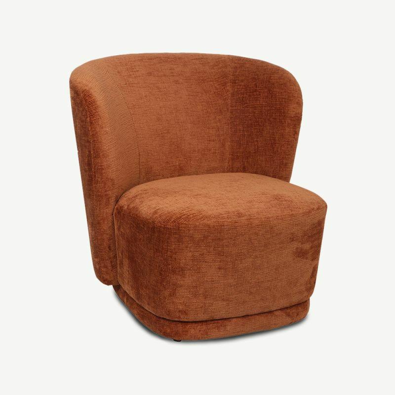 Lounge Chairs |  Ceres Lounge Chair, Rust Fabric Chairs Lounge Chairs