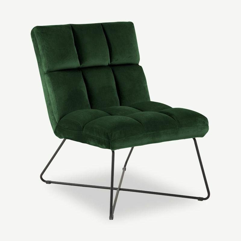 Lounge Chairs |  Liam Lounge Chair, Green fabric & Black legs Chairs Green