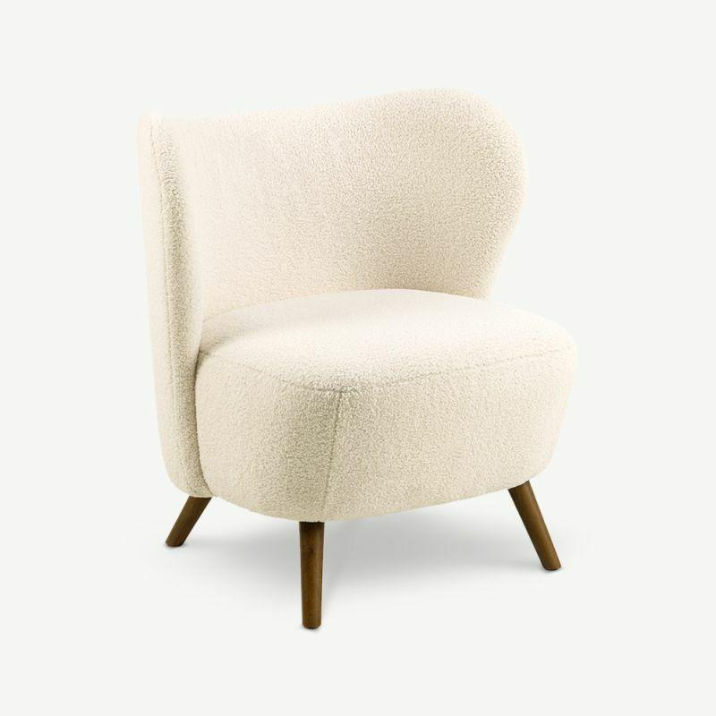 Lounge Chairs |  May Boucle Lounge Chair, Cream Boucle Chairs Beige