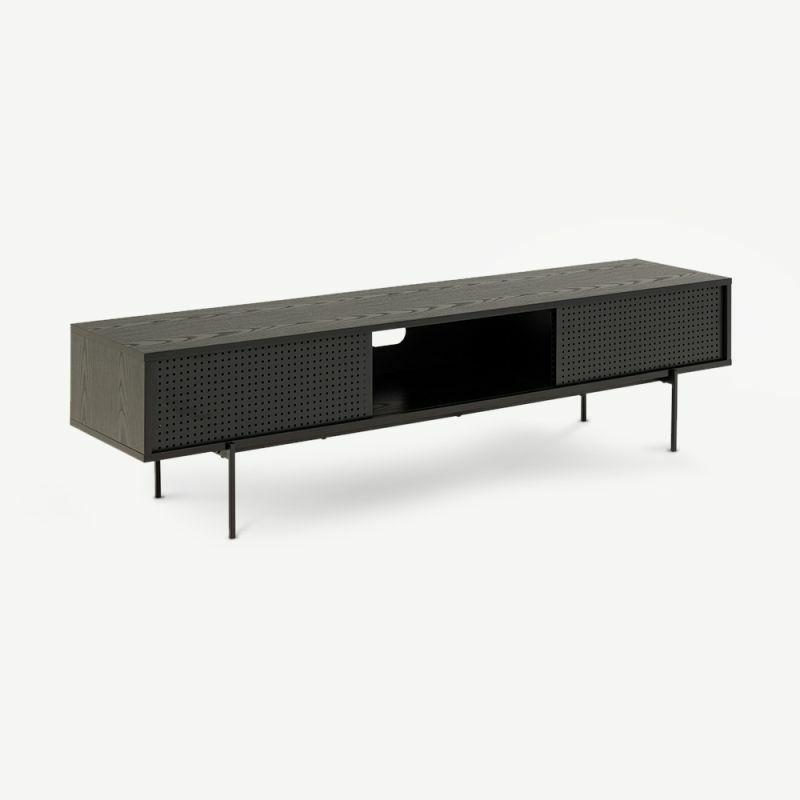 Media Units & TV Stands |  Lyla Wooden TV Unit, Black, Large Media Units & TV Stands Black