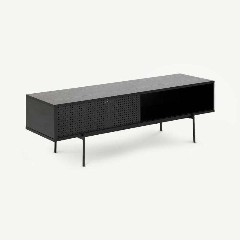 Media Units & TV Stands |  Lyla Wooden TV Unit, Black Media Units & TV Stands Black