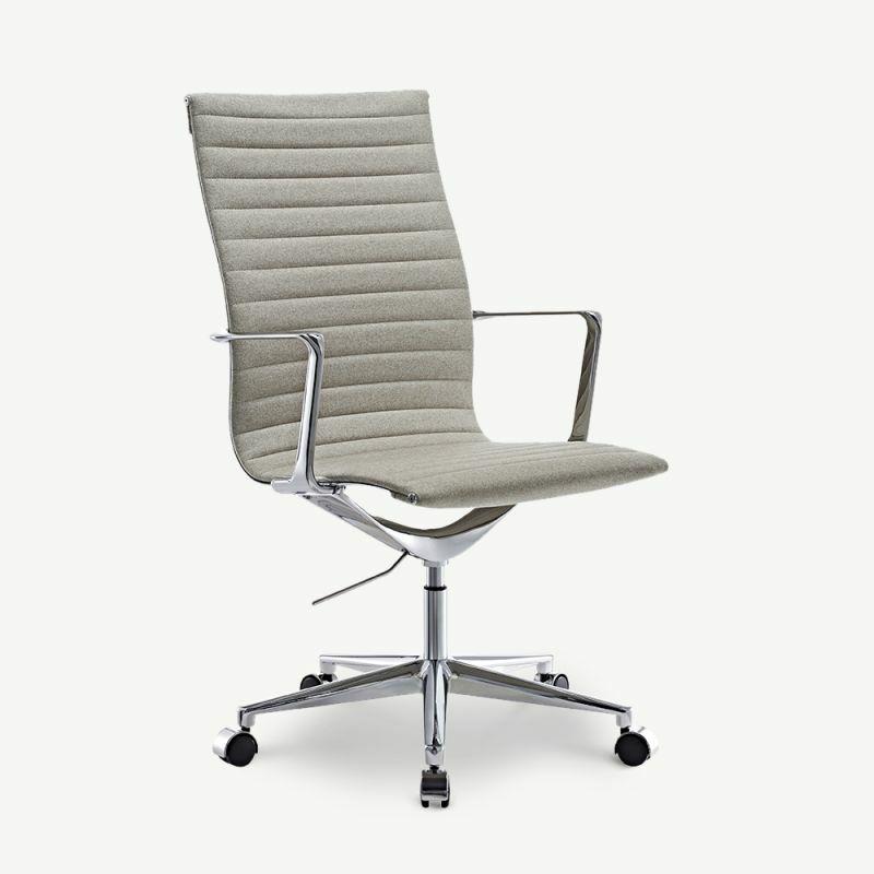 Office Chairs |  Akira Office Chair, Beige Fabric & Chrome Chairs Beige