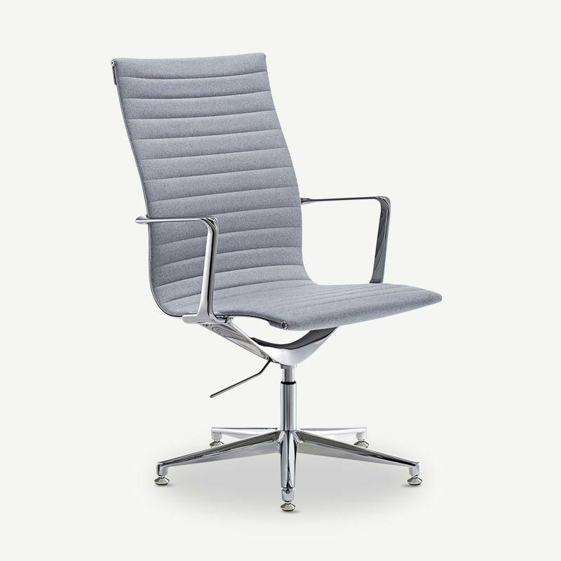 Office Chairs |  Ava Conference Chair, Light Grey Fabric & Chrome Chairs Light Grey