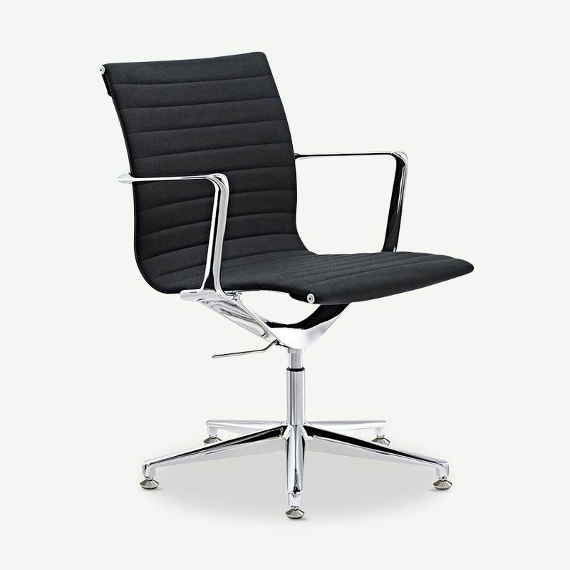 Office Chairs |  Mateo Conference Chair, Anthracite Fabric & Chrome Chairs Grey