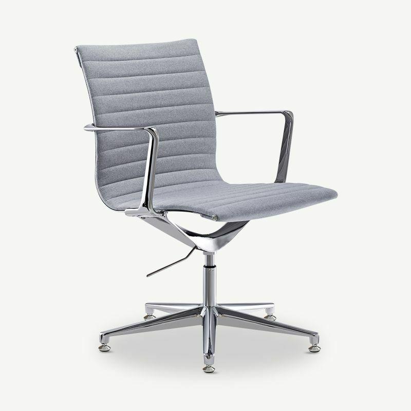 Office Chairs |  Mateo Conference Chair, Light Grey Fabric & Chrome Chairs Light Grey