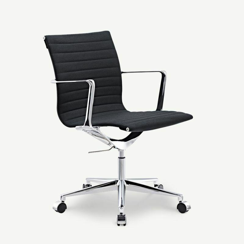 Office Chairs |  Walton Office Chair, Anthracite Fabric & Chrome Chairs Grey