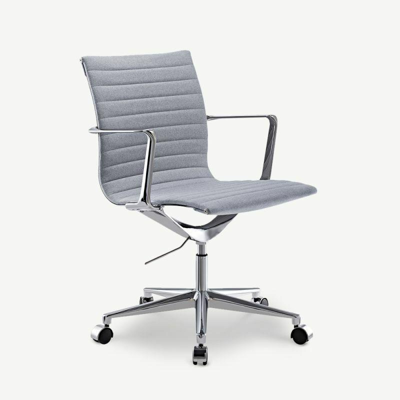 Office Chairs |  Walton Office Chair, Light Grey Fabric & Chrome Chairs Light Grey