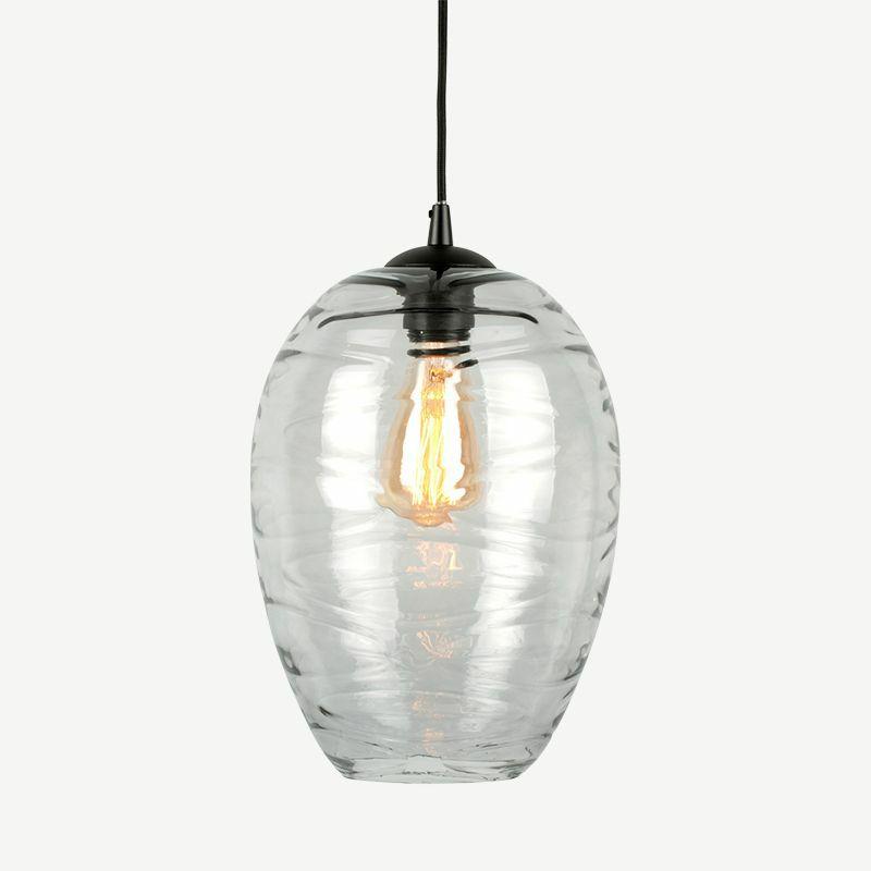 Pendant Lamps |  Glamour Cone Pendant Lamp, Grey Glass Lamps Grey