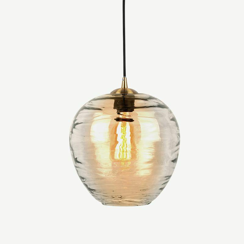 Pendant Lamps |  Glamour Globe Pendant Lamp, Brown Glass Lamps Brown