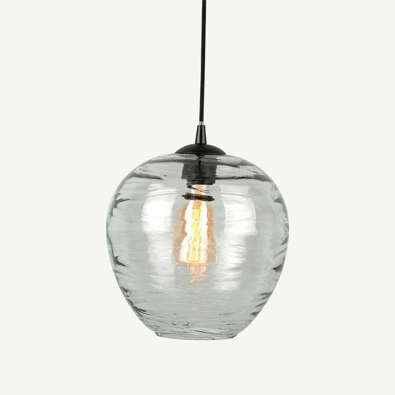 Pendant Lamps |  Glamour Globe Pendant Lamp, Grey Glass Lamps Grey