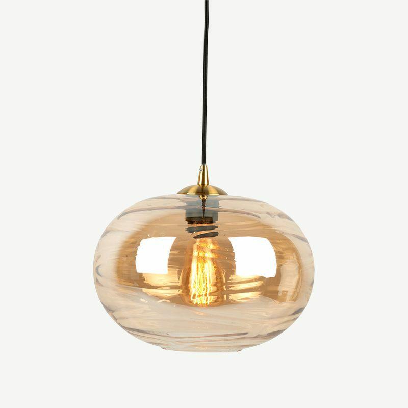 Pendant Lamps |  Glamour Sphere Pendant Lamp, Brown Glass Lamps Brown