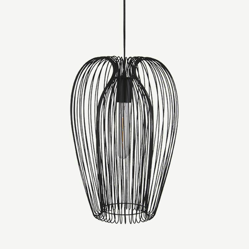 Pendant Lamps |  Lucid Pendant Lamp, Black Iron, large Lamps Black