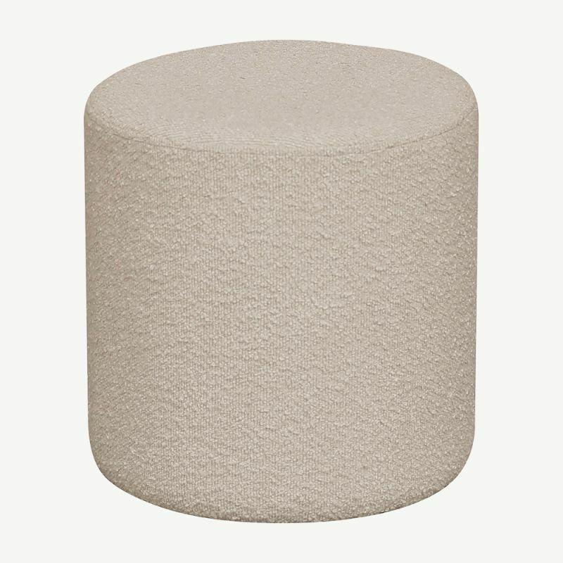 Pouffe |  Penelope Pouffe, Beige Bouclé Pouffe Beige