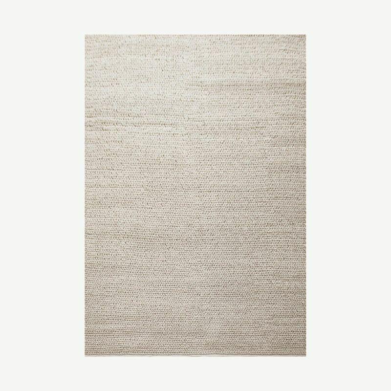 Rugs |  Calista Large Wool Rug, Light Grey, 300×200 cm Rugs Light Grey