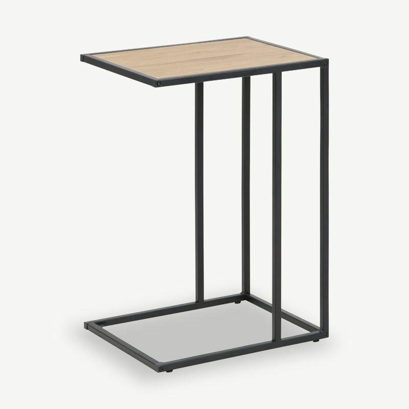 Side Tables |  Dover Side Table, Wild Oak & Black Steel Side Tables Natural