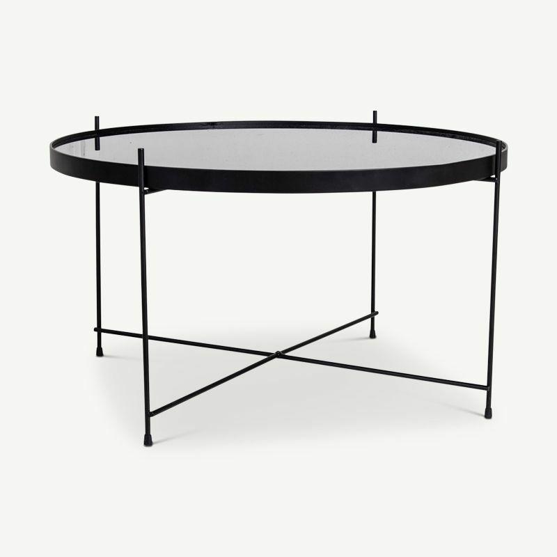 Side Tables |  Roma Coffee Table, Glass & Black Coffee Tables Black