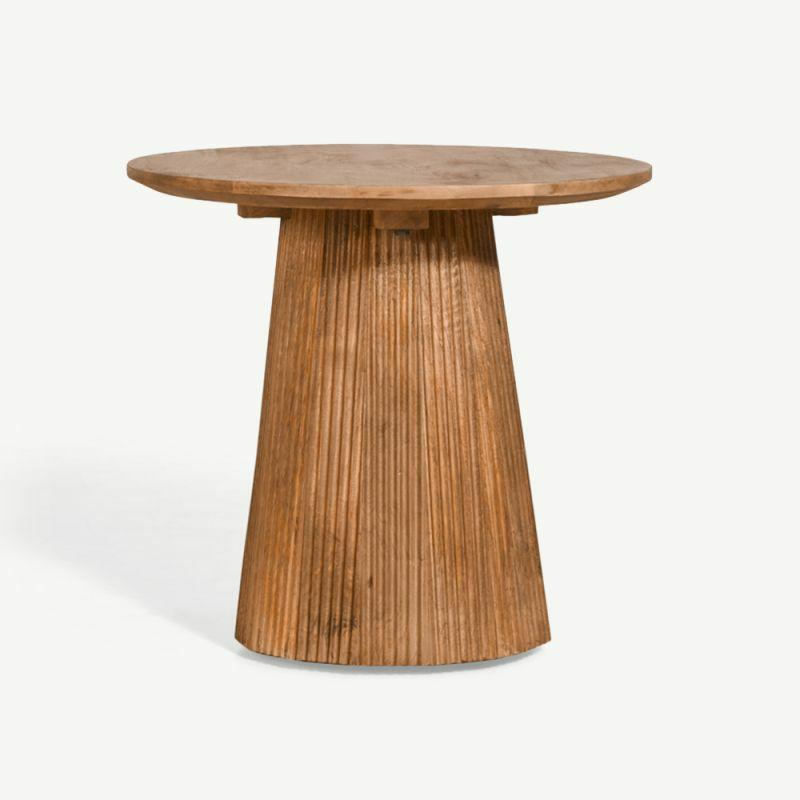 Side Tables |  Saulo Round Side Table, Light Brown, 50 cm Nest of Tables Brown