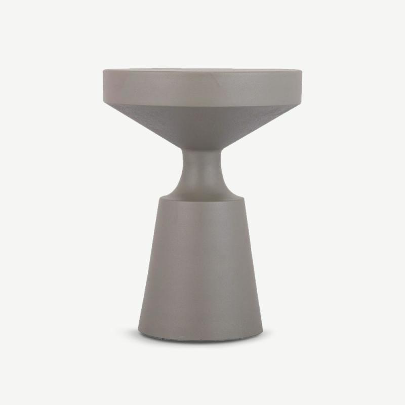 Side Tables |  Tosca Round Side Table, Grey Metal Side Tables Grey