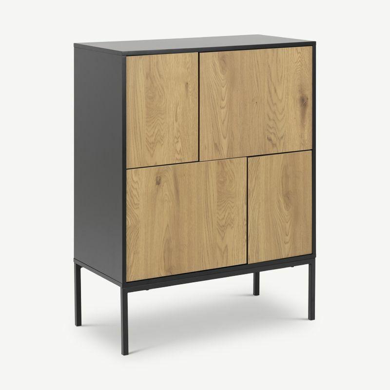 Sideboards |  Dover Sideboard, Black & Natural Wood Sideboards Black