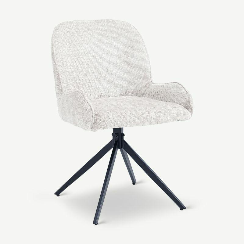 Swivel Chairs |  Eloa Swivel Dining Chair, Ivory Chairs Dining Chairs