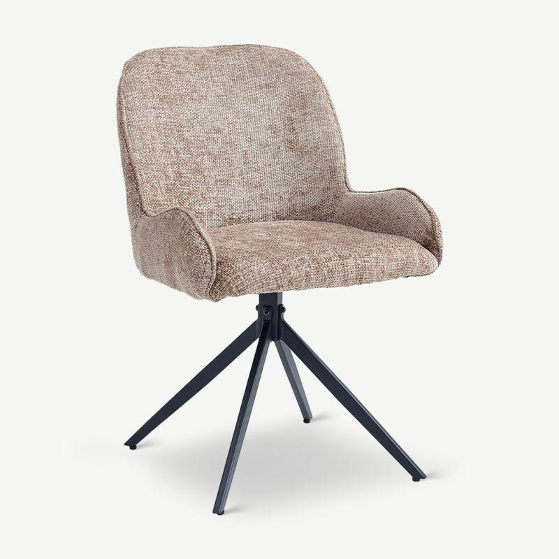 Swivel Chairs |  Eloa Swivel Dining Chair, Taupe Chairs Swivel Chairs