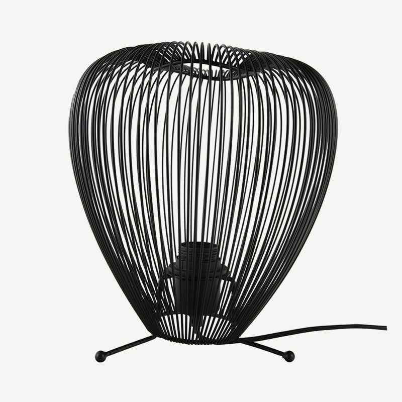 Table Lamps |  Wide Lucid Table Lamp, Black Iron Lamps Black