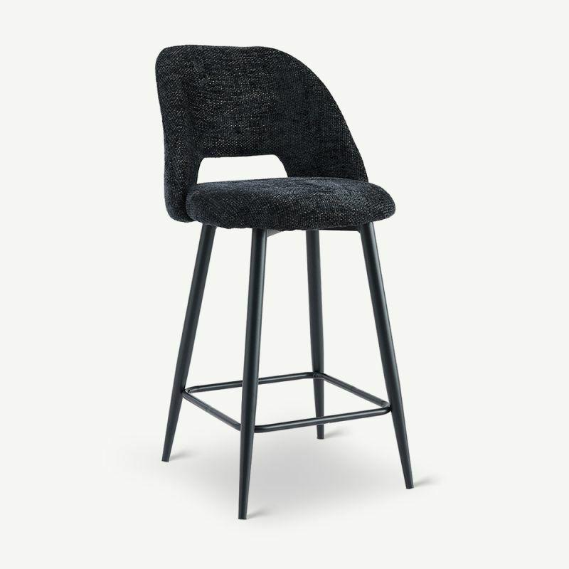 Bar Stools |  Caio Bar Stool, Anthracite Fabric Bar Stools Anthracite