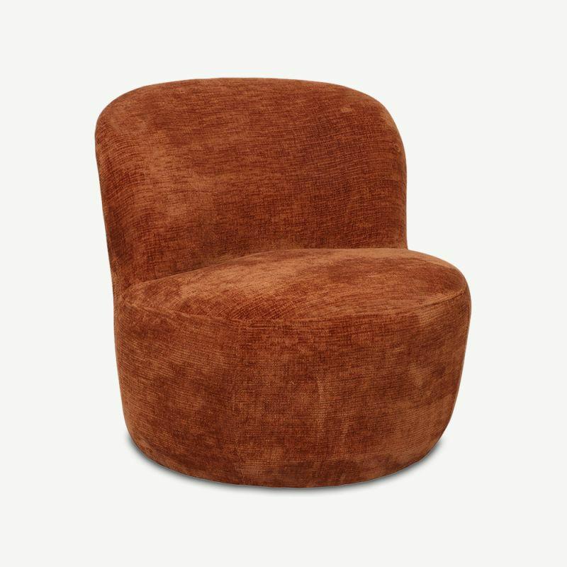 Lounge Chairs |  Vulcan Lounge Chair, Rust Fabric Chairs Lounge Chairs