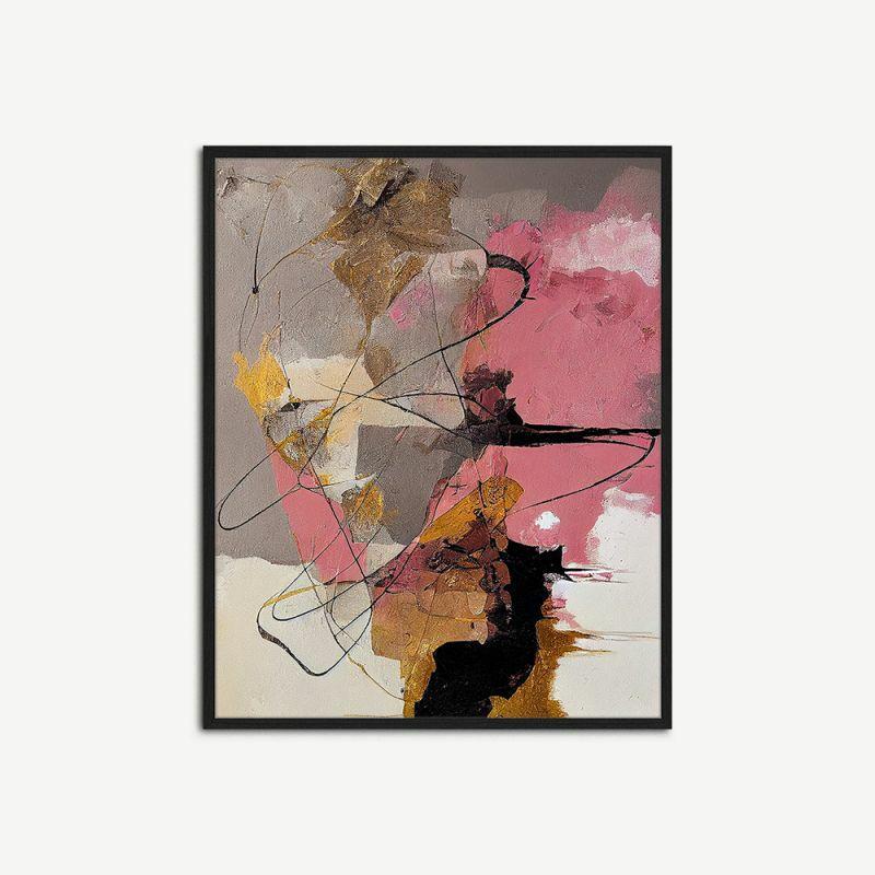 Artwork |  Abstract Pink Wall Art, Framed Artwork Artwork