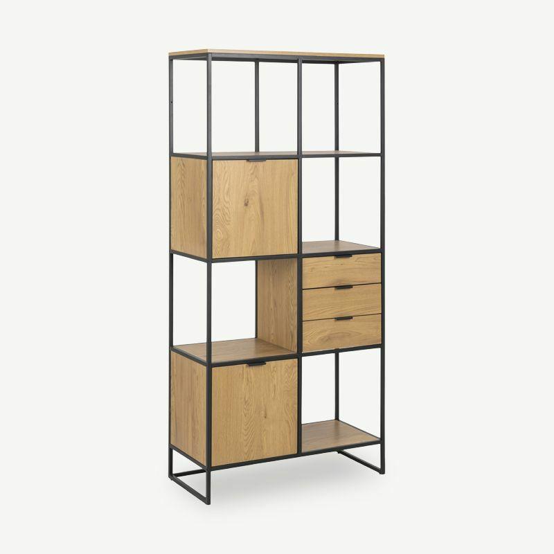 Bookcases & Shelving Units |  Leah Bookcase, Natural Wood & Black frame (large) Bookcases & Shelving Units Bookcases & Shelving Units