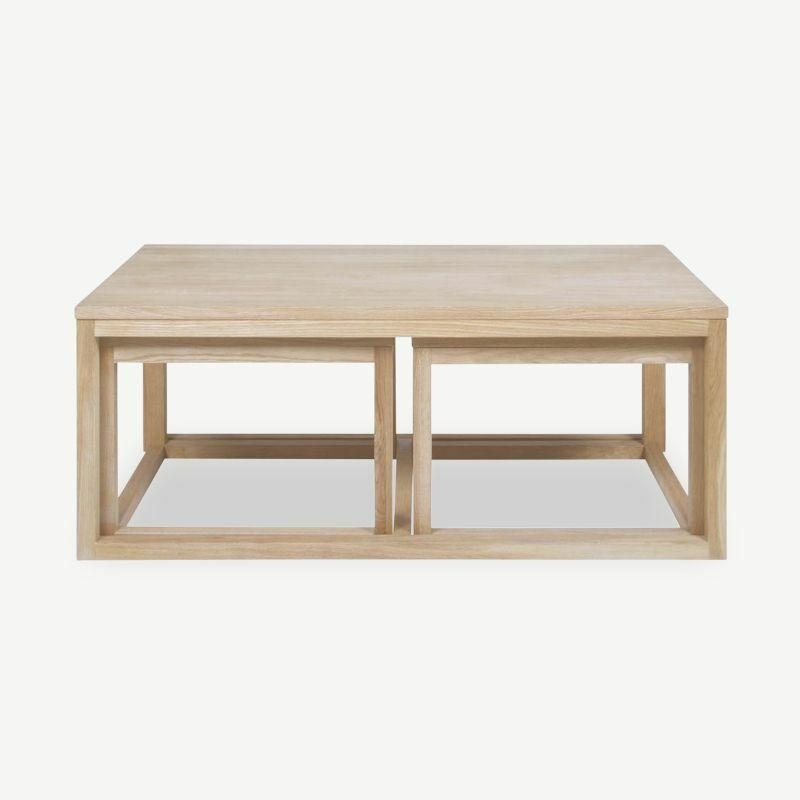 Coffee Tables |  Aida Set Of 3 Coffee Table, Oak Coffee Tables Coffee Tables