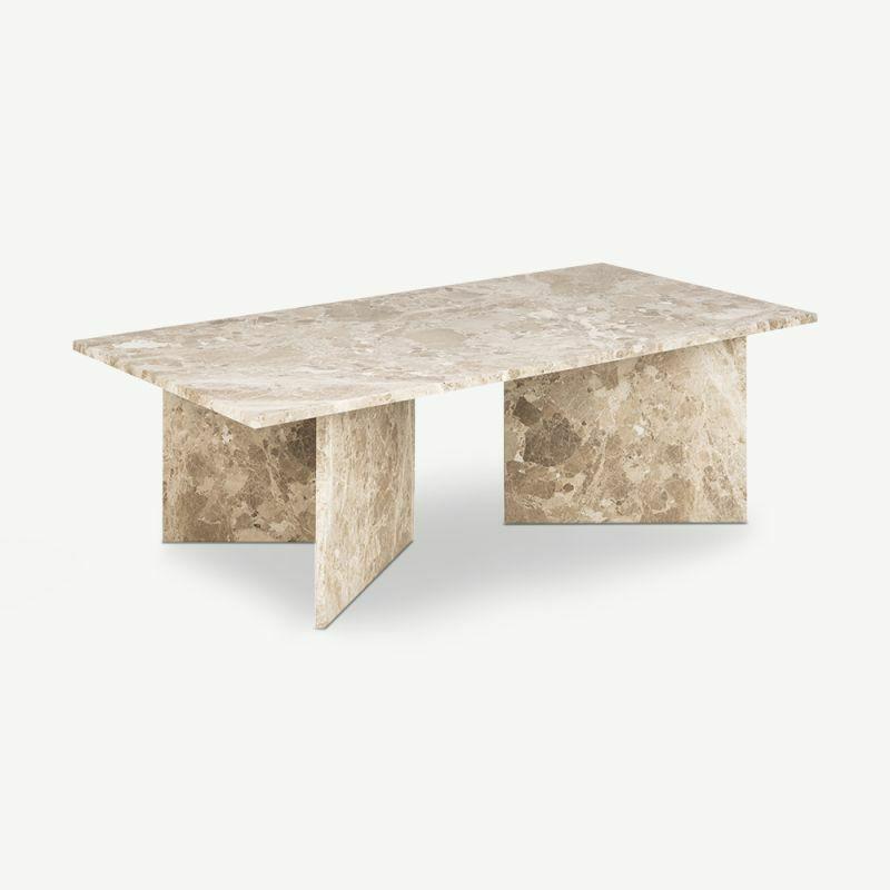 Coffee Tables |  Efrain Rectangular Coffee Table, Beige Marble Coffee Tables Beige