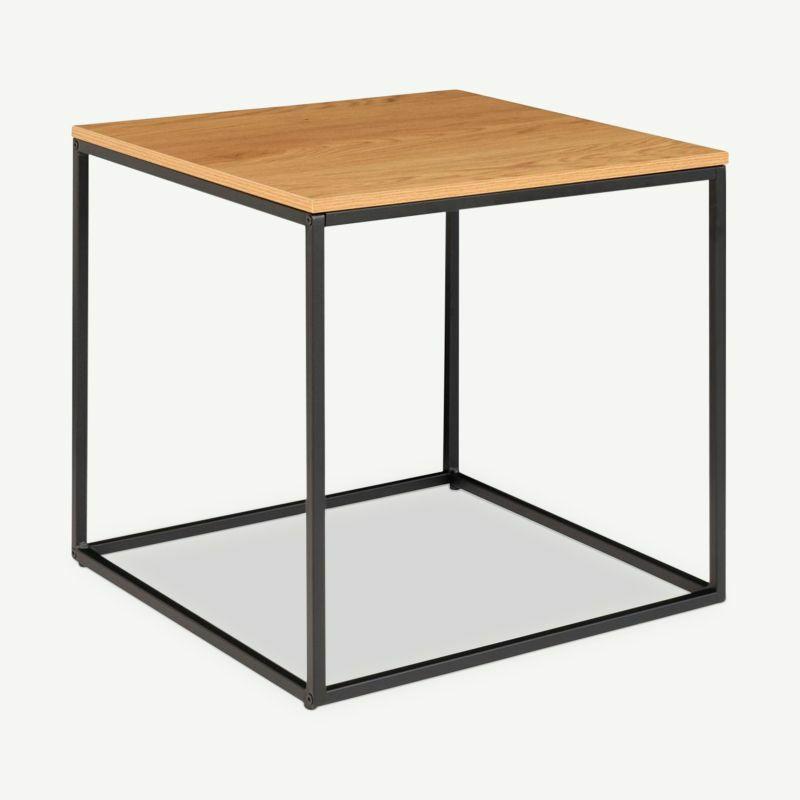 Side Tables |  Mensa Side Table, Oak & Black frame Side Tables Oak