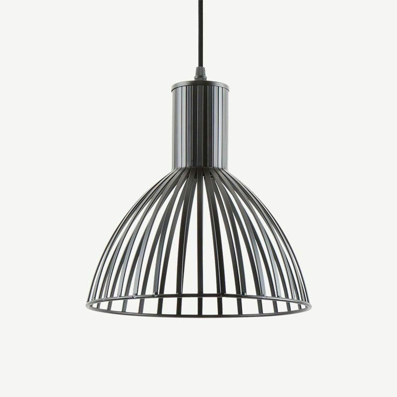 Pendant Lamps |  Lignes Round Pendant Lamp, Black Iron Lamps Black