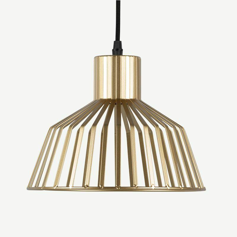 Pendant Lamps |  Lignes Wide Pendant Lamp, Gold Iron Lamps Gold