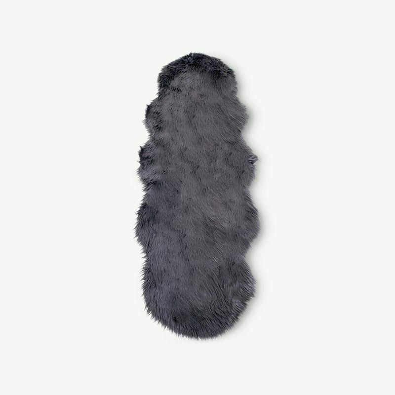 Rugs |  Uta Artificial lambskin Rug, Grey, 60x180cm Rugs Grey